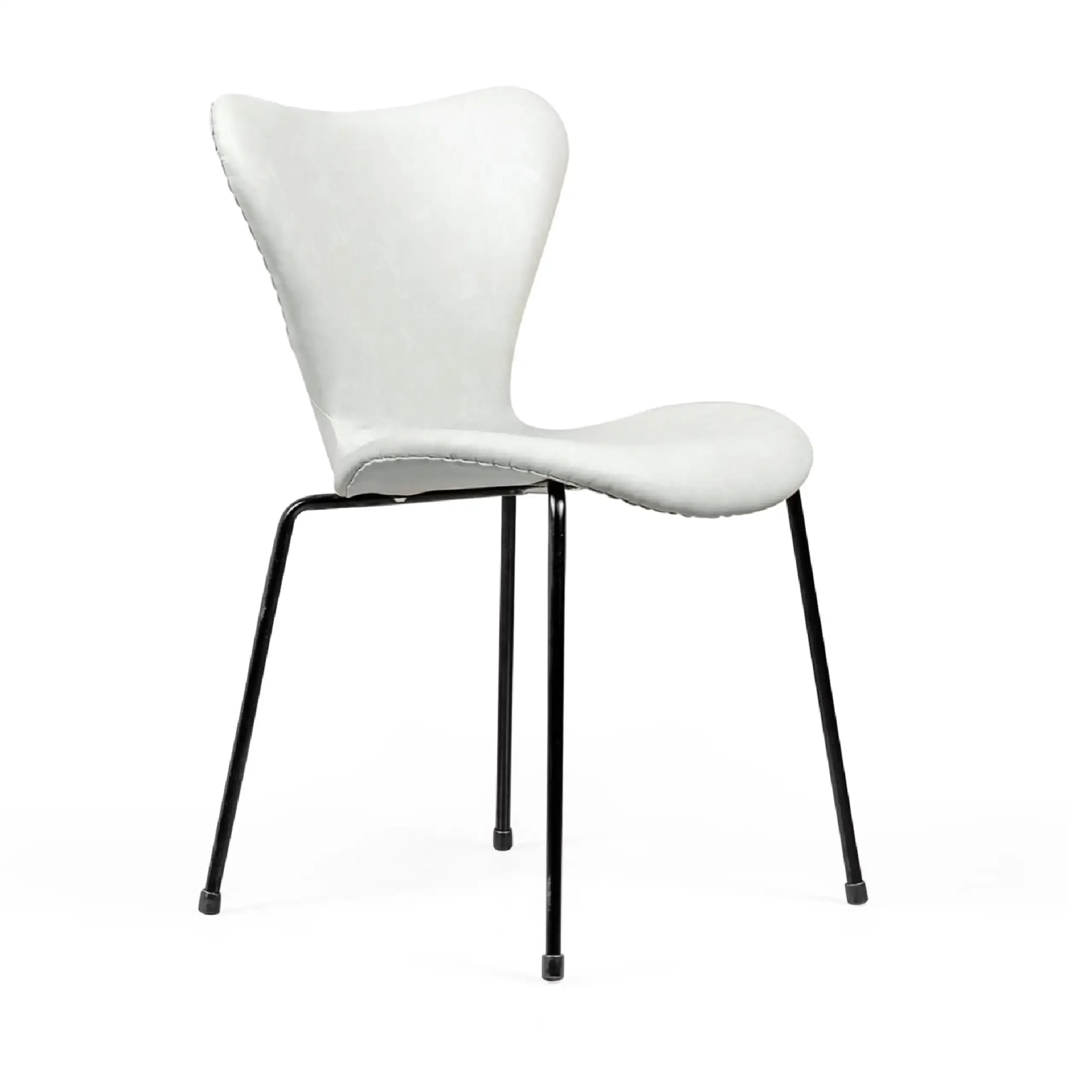 Silla de comedor Seven Vintage de imitación de cuero | Diseño industrial moderno