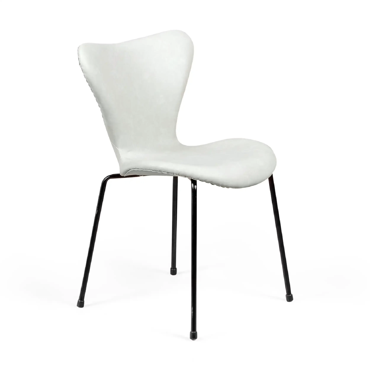 Silla de comedor Seven Vintage de imitación de cuero | Diseño industrial moderno