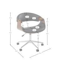 Burrow S Walnut Office Chair | Mid-Century Design
