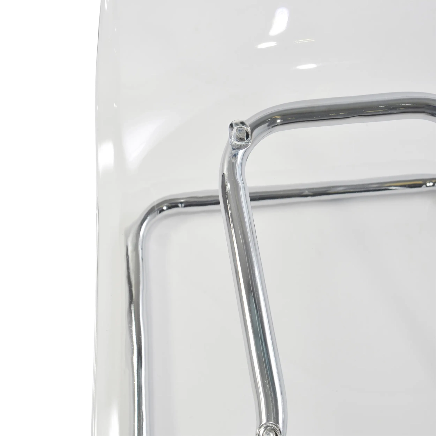 Silla de diseño «Dresden» transparente | Policarbonato y acero cromado