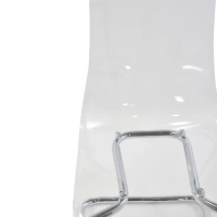 Cadeira de design transparente Dresden | Policarbonato e aço cromado