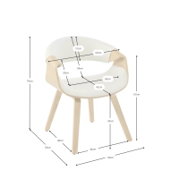 Burrow Z Maple Wood Dining Chair | Nordic Upholstered Design