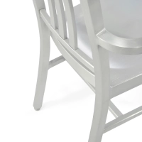 Silla de aluminio industrial Navi Army con reposabrazos | Para interior y exterior