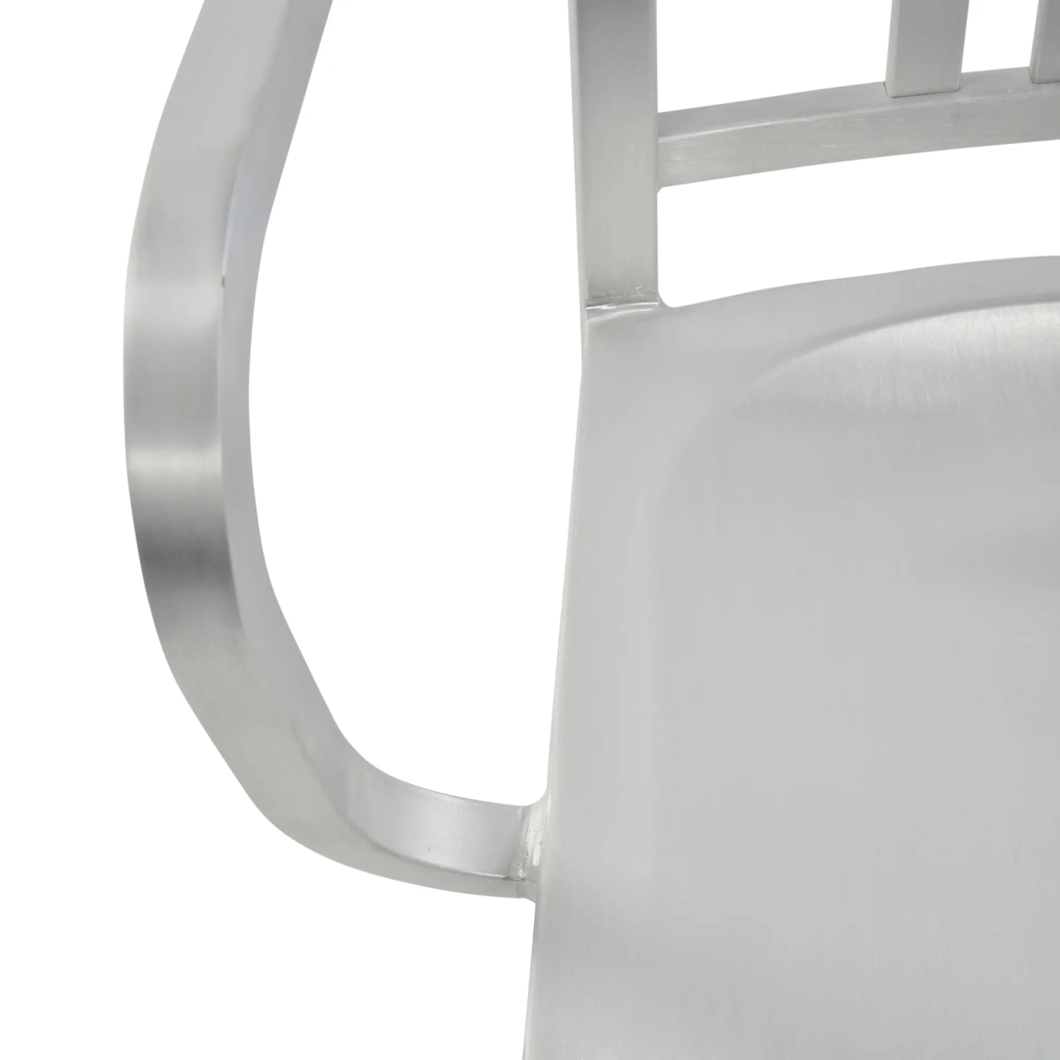 Industrial Aluminium Chair with Armrests