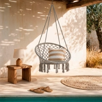 Silla colgante de algodón trenzado - Silla colgante para exterior - Mueble Design