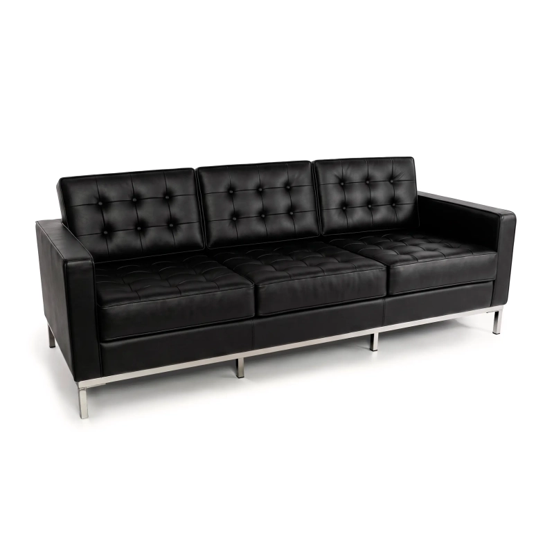 Venice 3-Seater Sofa in Italian Leather | Florence Knoll Inspired Design
