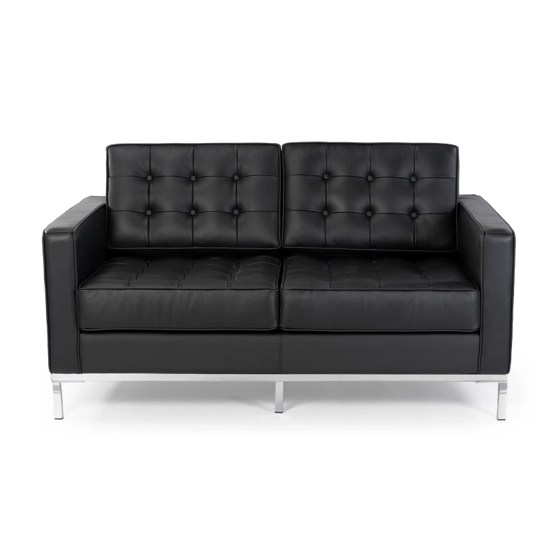 Venice 2-Seater Sofa in Italian Leather | Florence Knoll Inspired Design