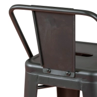 Juego de 4 taburetes de bar industriales « Bistro », de 76 cm de altura - Mueble Design