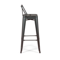 Juego de 4 taburetes de bar industriales « Bistro », de 76 cm de altura - Mueble Design