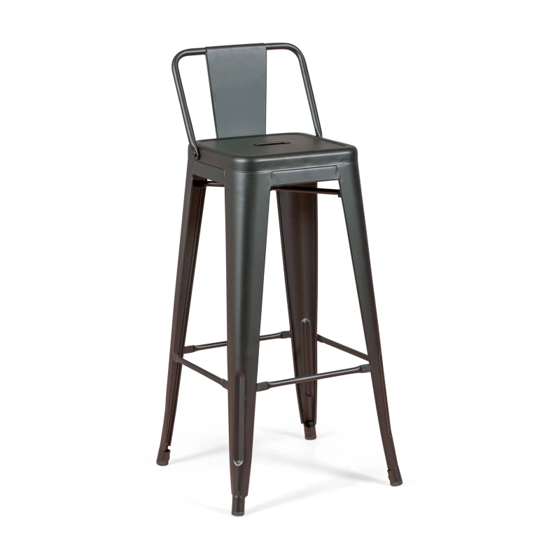 Set of 4 Bistro industrial bar stools, 76 cm height - Mueble Design