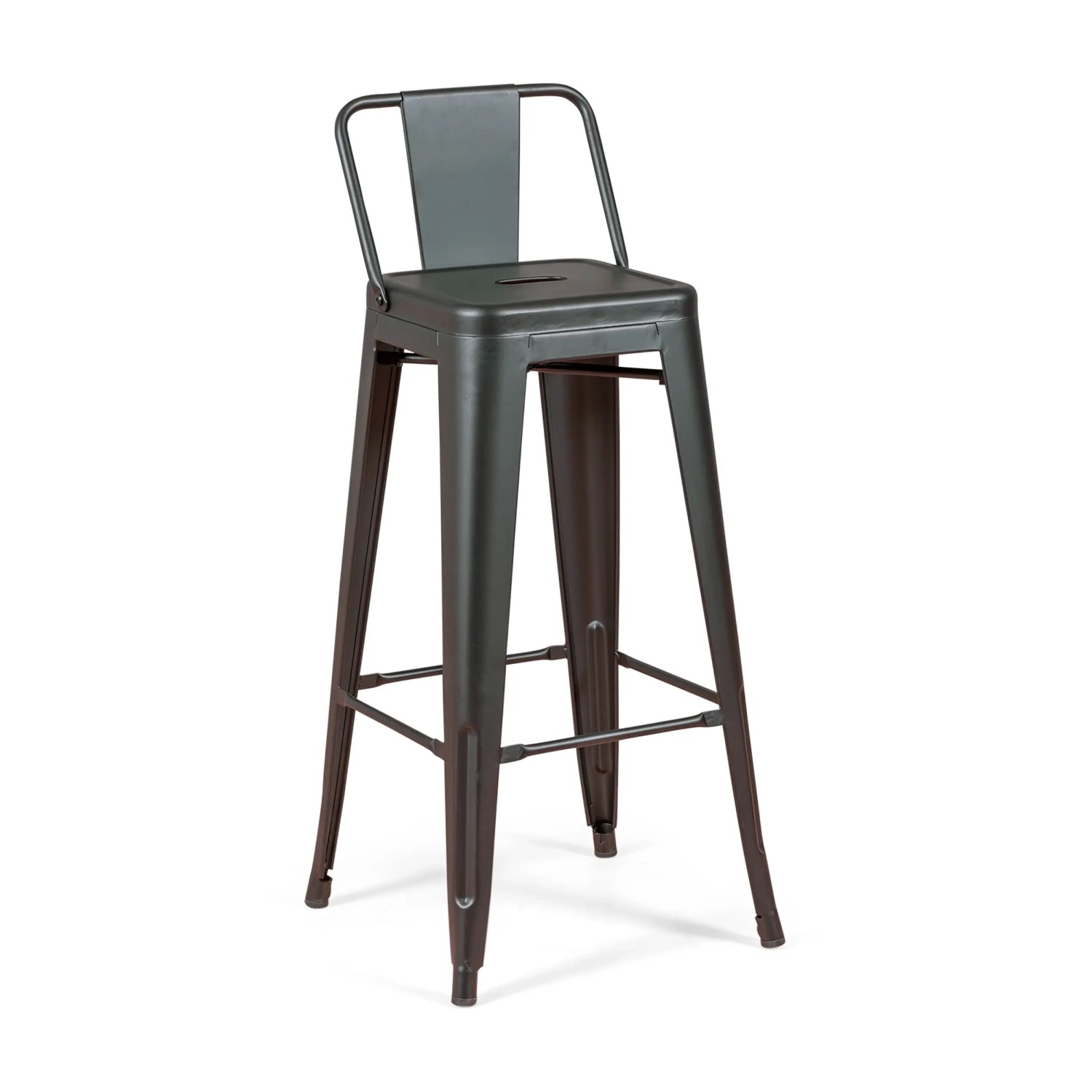 Juego de 4 taburetes de bar industriales « Bistro », de 76 cm de altura - Mueble Design