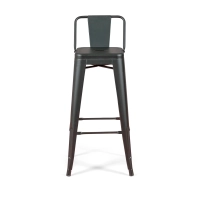 Conjunto de 4 bancos de bar industriais « Bistro », com 76 cm de altura - Mueble Design
