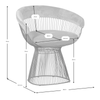 Silla Albert tapizada - Sillas tapizadas en Terciopelo - Mueble Design