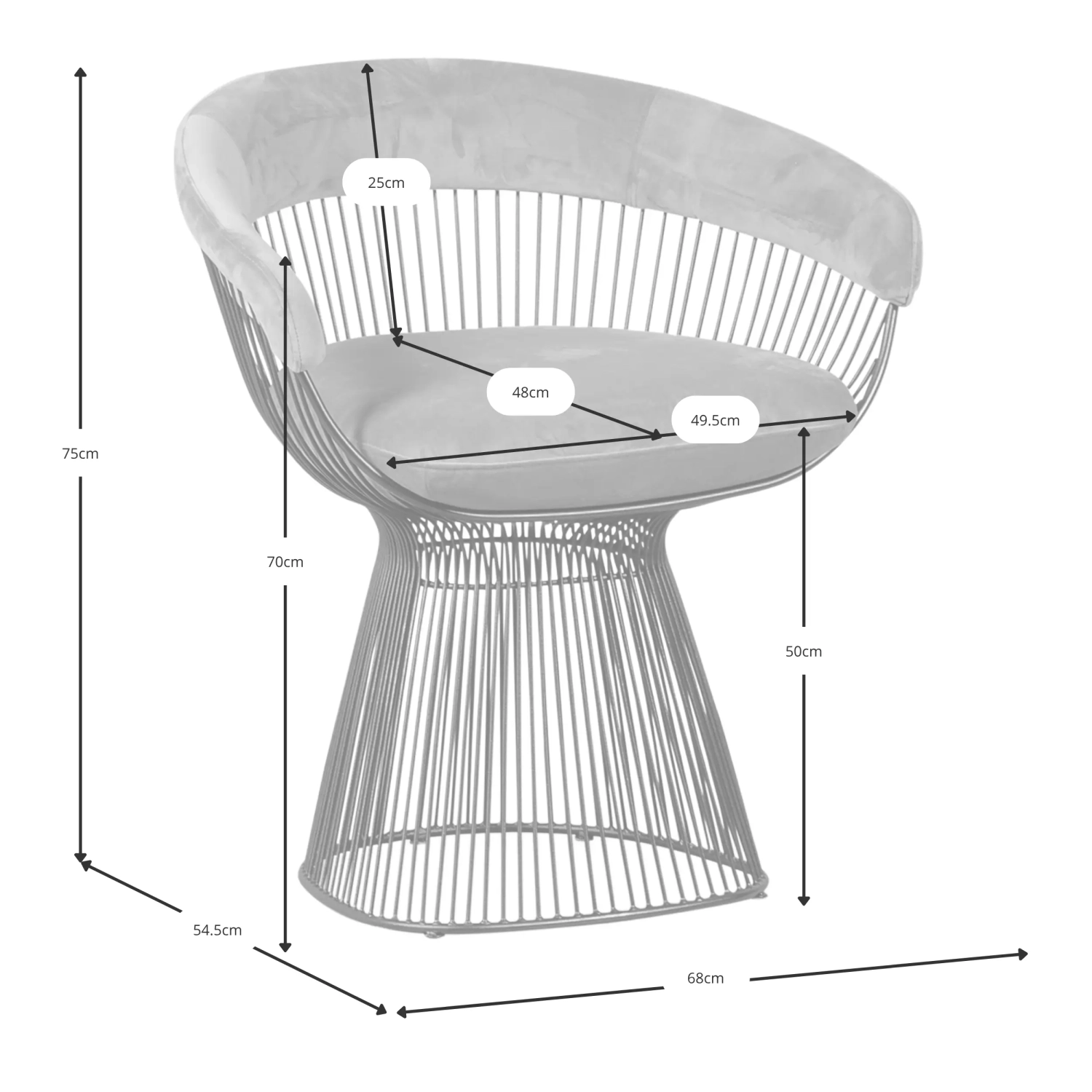 Silla Albert tapizada - Sillas tapizadas en Terciopelo - Mueble Design