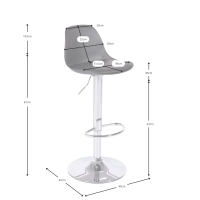 Stool adjustable patchwork - Bar stools - Mueble Design
