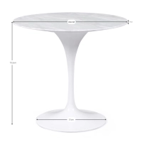 Inspiración Mesa de diseño Tulip 80Ø de Mármol Carrara - Mueble Design