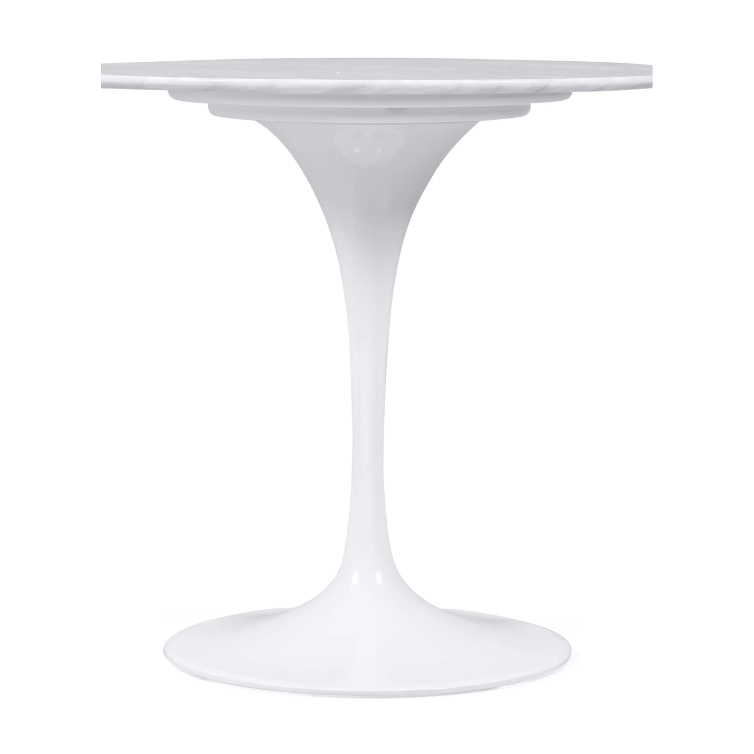 Inspiration Tulip Design Table 80Ø in Carrara Marble - Furniture Design