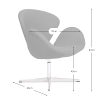 Replica Swan Chair in Cashmere - Modern Armchairs | MuebleDesign