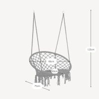 Cadeira suspensa em algodão trançado - Cadeira suspensa para exterior - Mueble Design