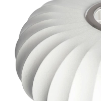 Candeeiro suspenso em tecido branco, Ø 45 cm, com design segmentado Kyoto