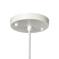 Candeeiro suspenso em tecido branco, Ø 45 cm, com design segmentado Kyoto