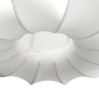 Candeeiro suspenso em tecido, Ø 40 cm, com forma orgânica, Kyoto