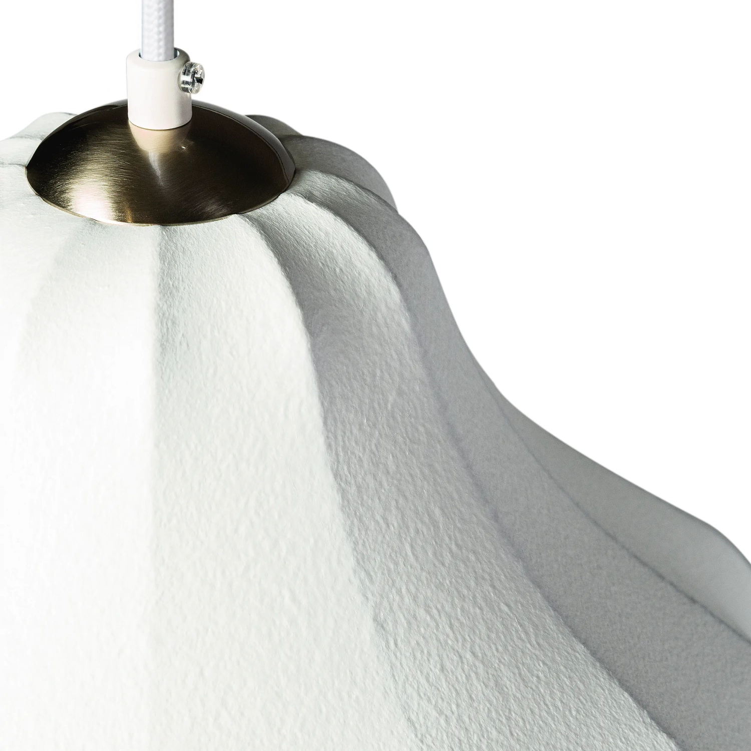 Candeeiro suspenso em tecido, Ø 40 cm, com forma orgânica, Kyoto