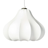 Candeeiro suspenso em tecido, Ø 40 cm, com forma orgânica, Kyoto