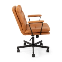 Office Chair Dakota Upholstered in Brown Leatherette - Mueble Design