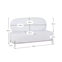 Sofá de 2 plazas Ecónomico Clair – Sofás de diseño - Mueble Design