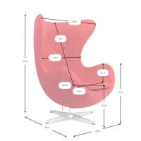 Inspiração cadeira Egg - Poltrona moderna premium - Móveis de design