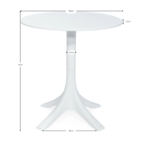 Mesa de jantar redonda em polipropileno (70 cm de diâmetro) - Mesas de exterior de design
