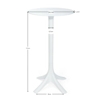 Barcelona high outdoor table, 60 cmø - Designer outdoor tables