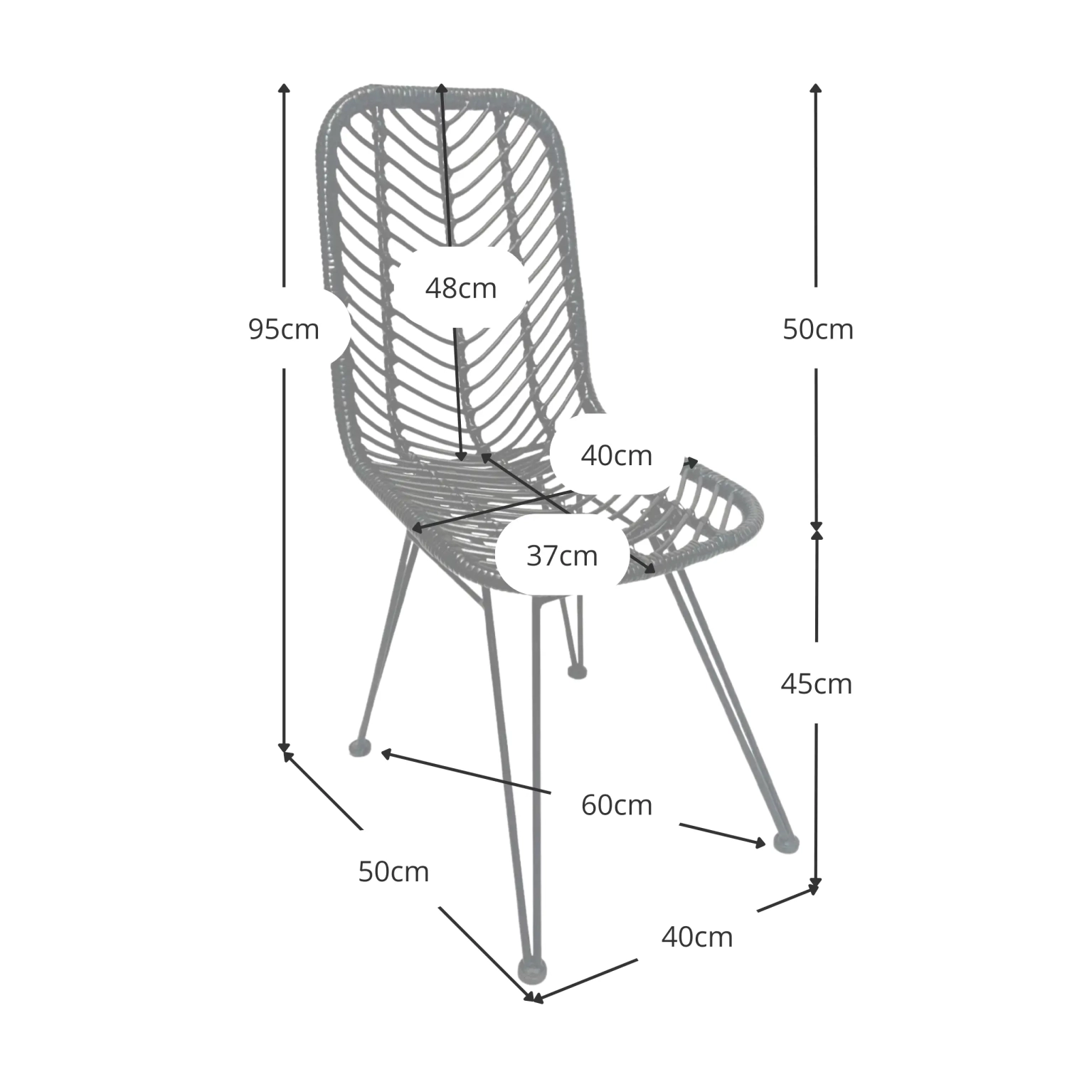 Le Midi Chair in Rattan for outdoor - Rattan Chairs - Design Furniture