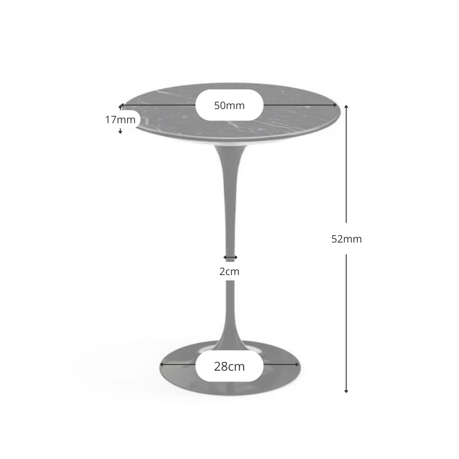 Tulip Side Table - Marble Side Tables - Mueble Design