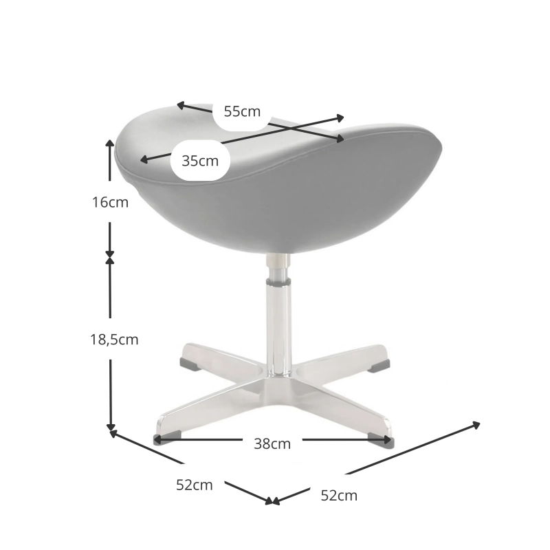Inspiração na cadeira Otomano Otomano - Banquinho moderno Premium - Móveis de design