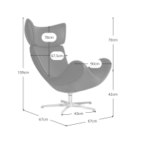 Imola chair with footrest Inspiration - Design armchairs Mueble Design