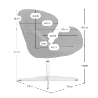 Replica Swan Chair in Cashmere - Modern Armchairs | MuebleDesign