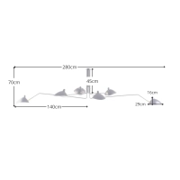 Inspiration Pendant Lamp Mouille 6 arms - Ceiling Lamps - Mueble Design