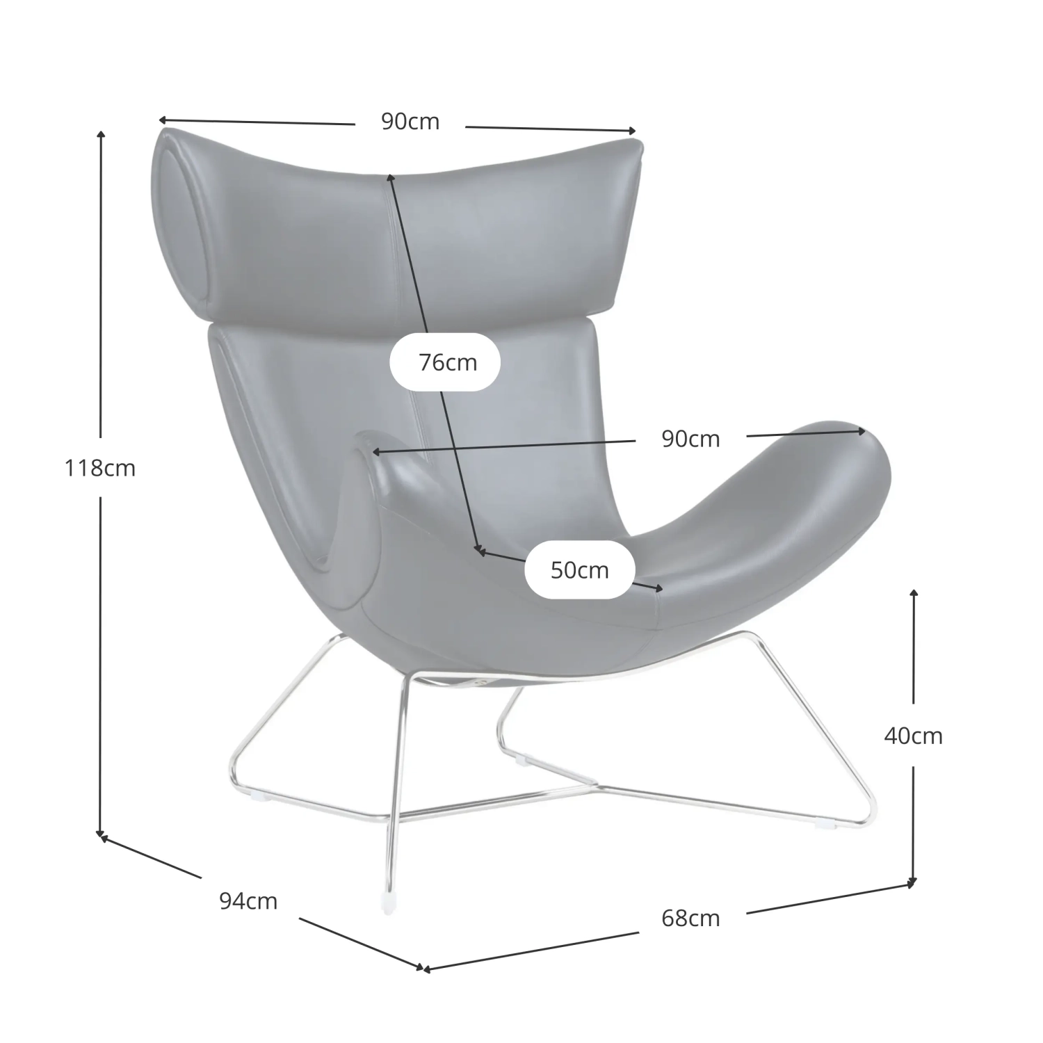 Emola Chair in Italian Leather : Modern armchair of premium design