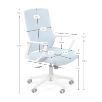 Mesh Office Chair with Armrests - Mueble Design