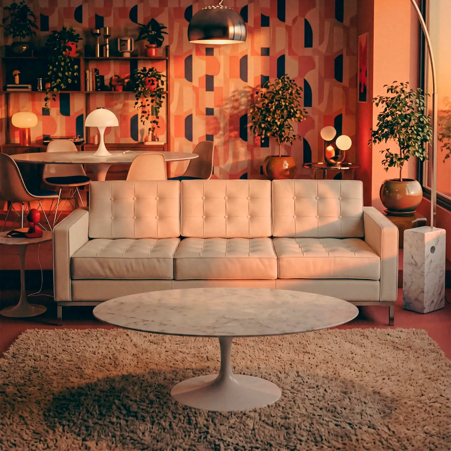 Venice 3-Seater Sofa in Italian Leather | Florence Knoll Inspired Design