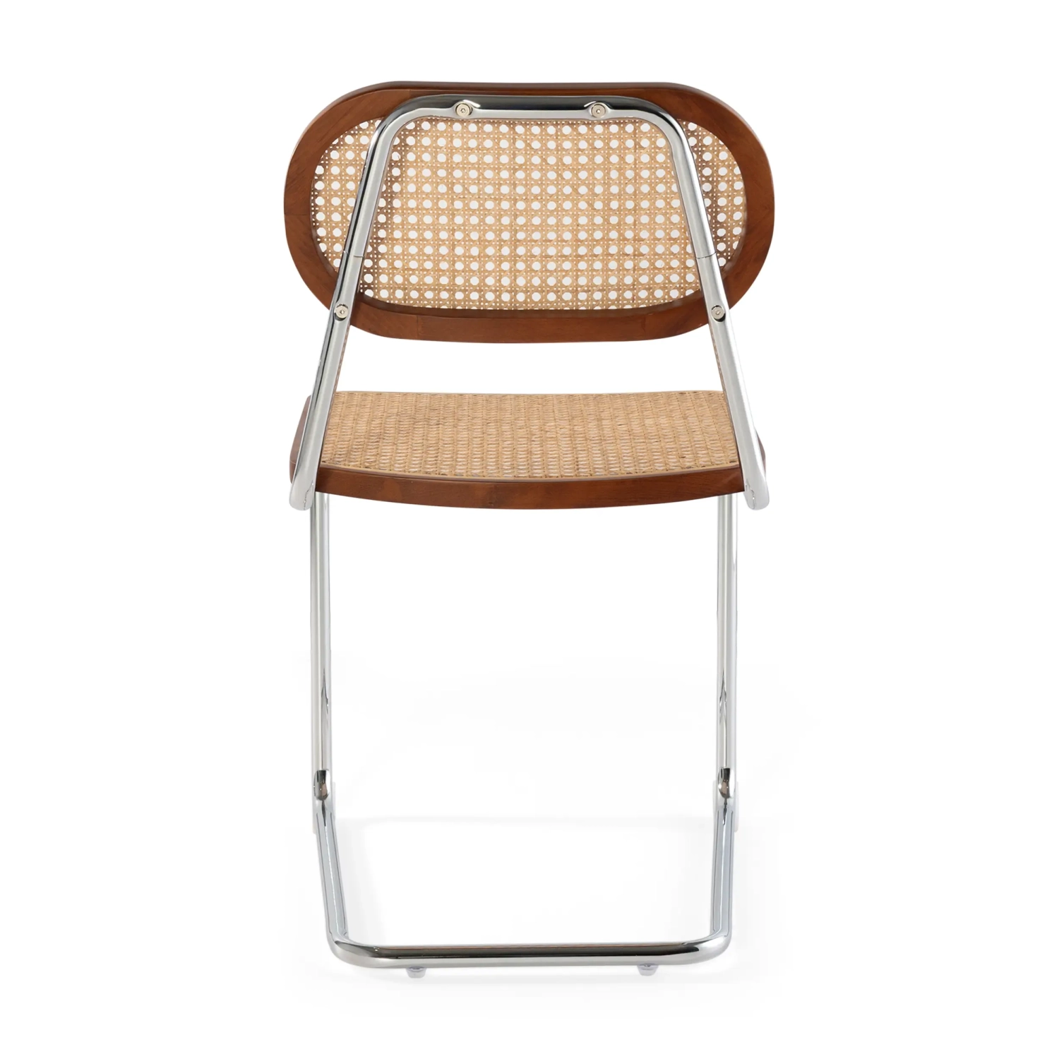 Silla Lucio de ratán natural con base cantilever