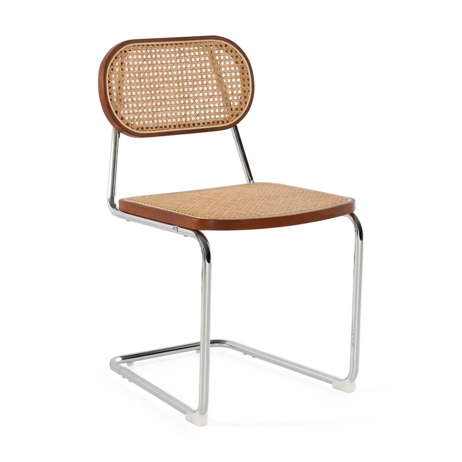 Cadeira Lucio em rattan natural com base em balancim