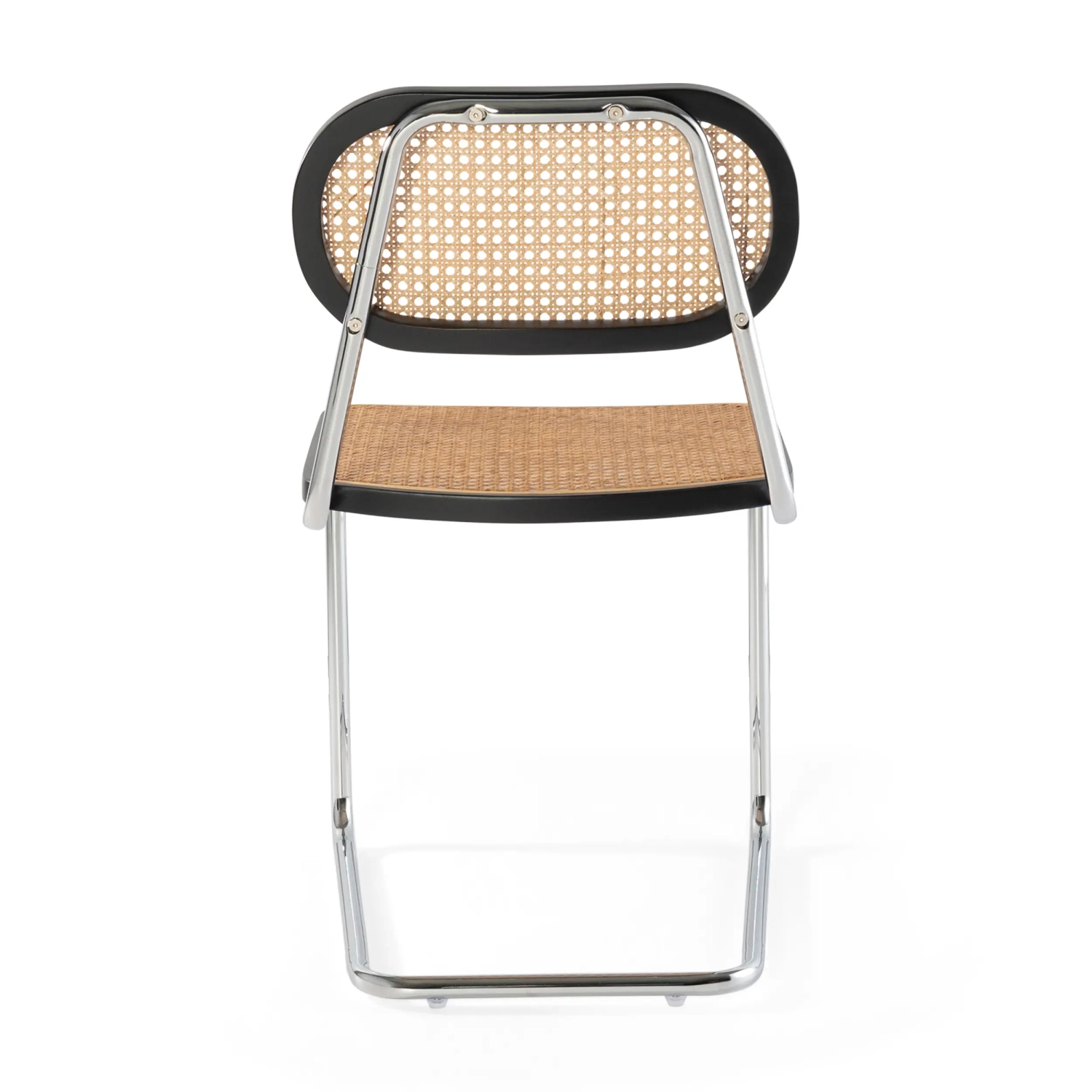 Silla Lucio de ratán natural con base cantilever
