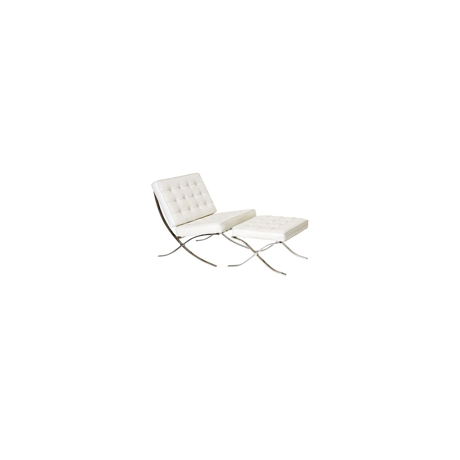 Silla Barcelona Polipiel Con Reposapies