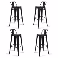Pacote de 4 banquetas bistrô LB mate