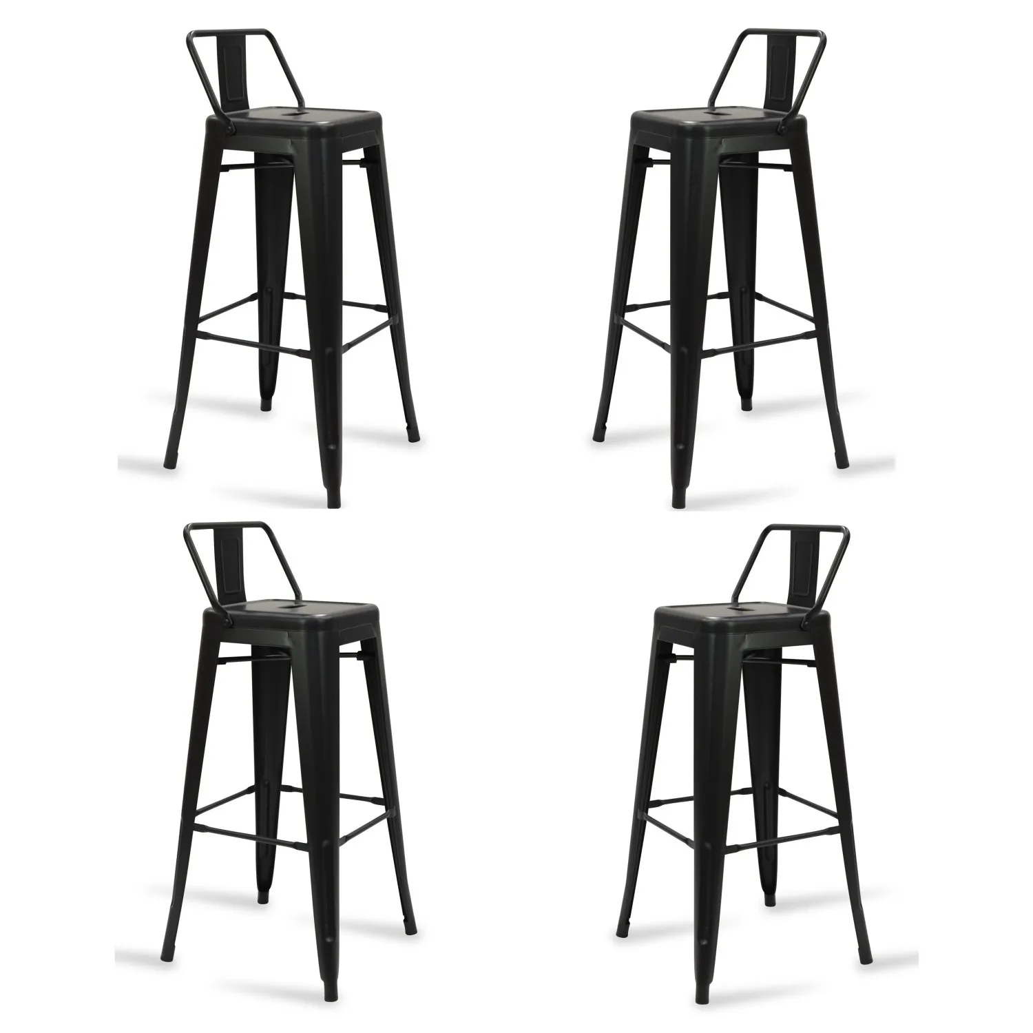 Pacote de 4 banquetas bistrô LB mate