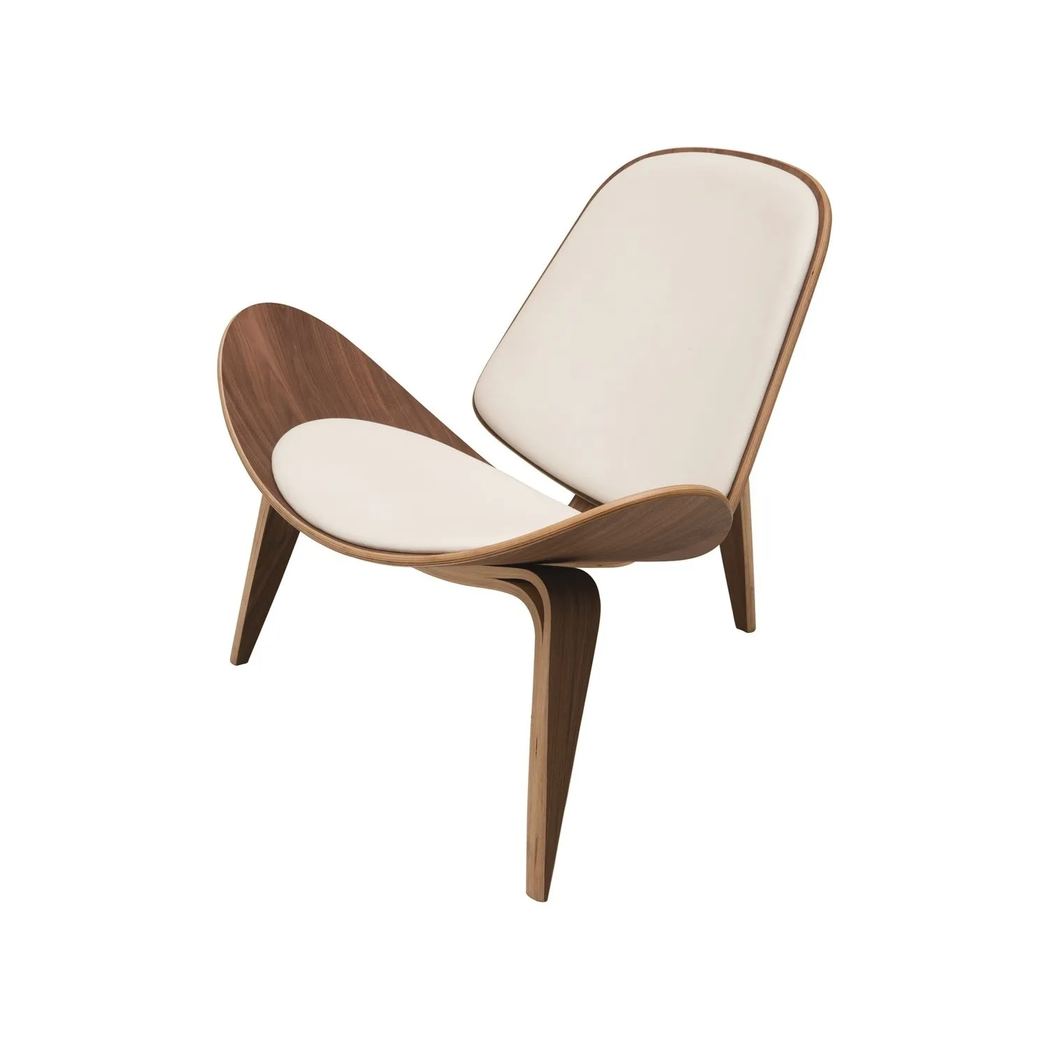 Réplica de la silla Shell Ch07 en madera de nogal