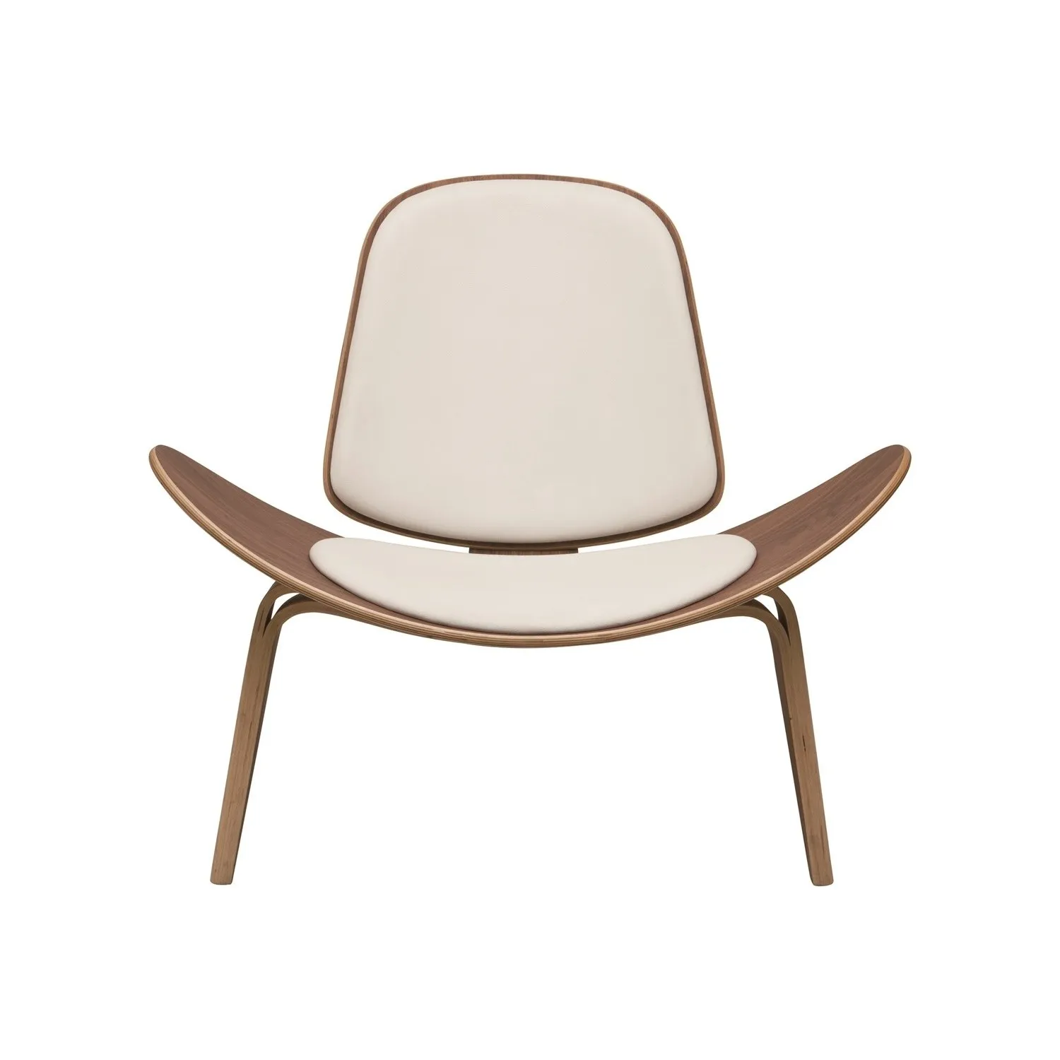 Réplica de la silla Shell Ch07 en madera de nogal